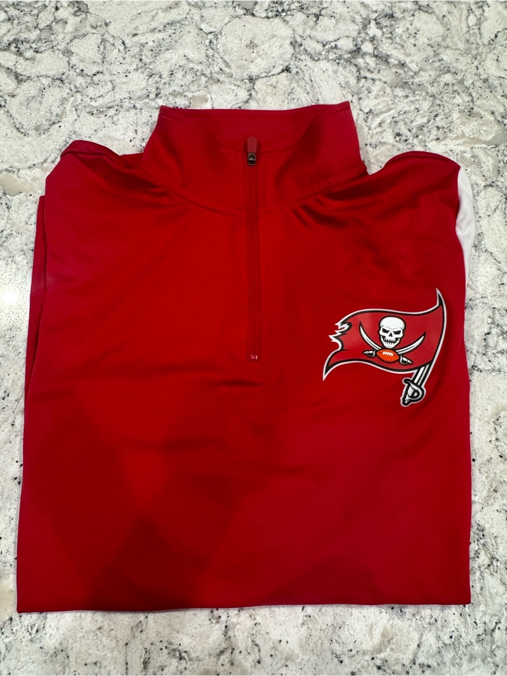 Fanatics Quater Zip with Tampa Bay Buccaneers Logo- dry fit material